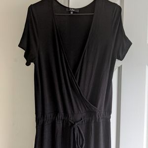 Lulu's Black Short Sleeve Jumpsuit